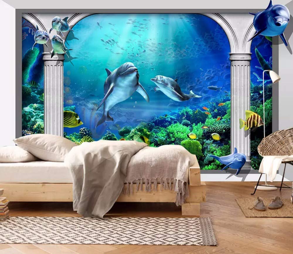 Wall Aquarium Bedroom - HD Wallpaper 