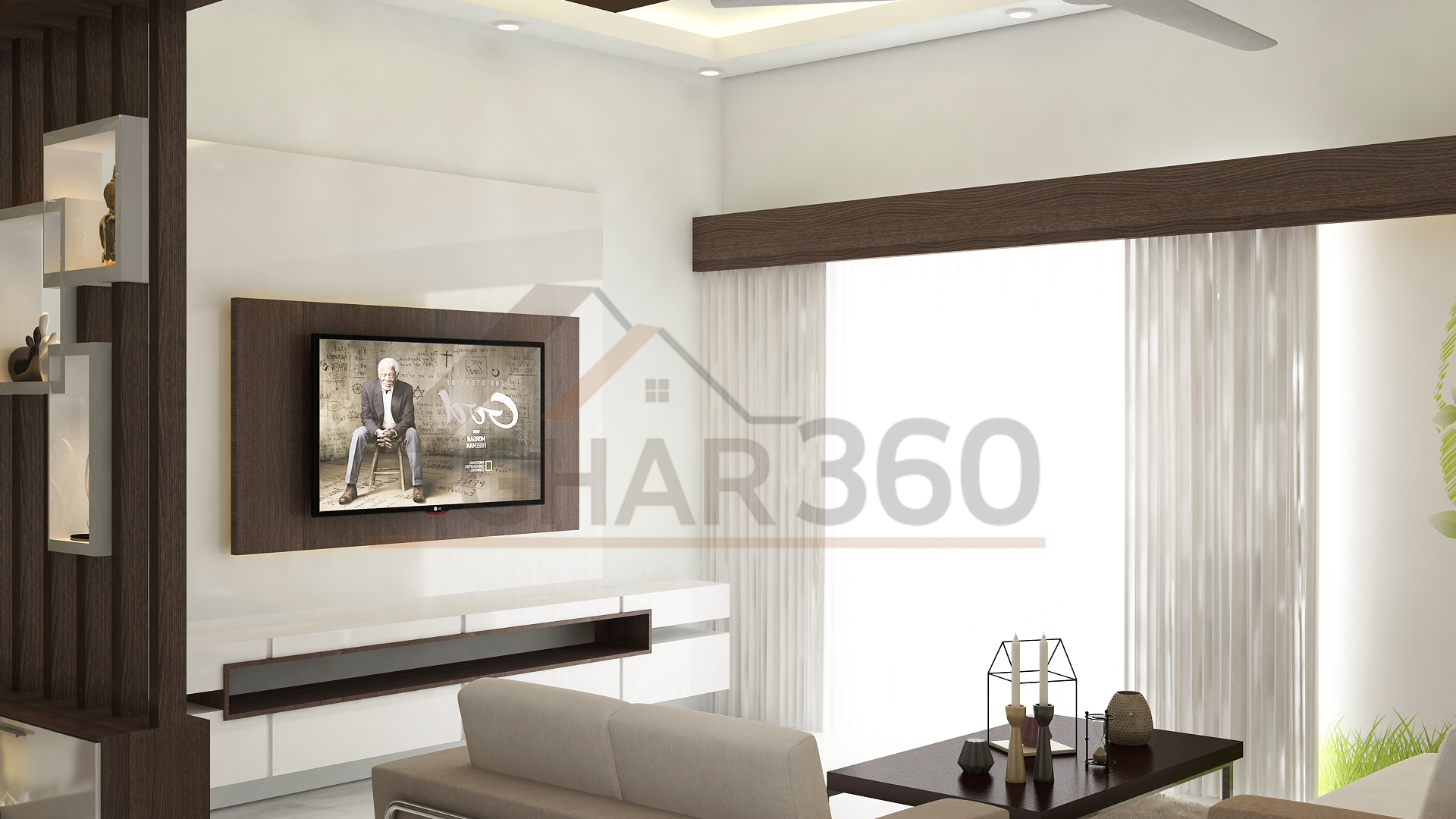 Designing A Tv Unit- Bangalore - Living Room - HD Wallpaper 