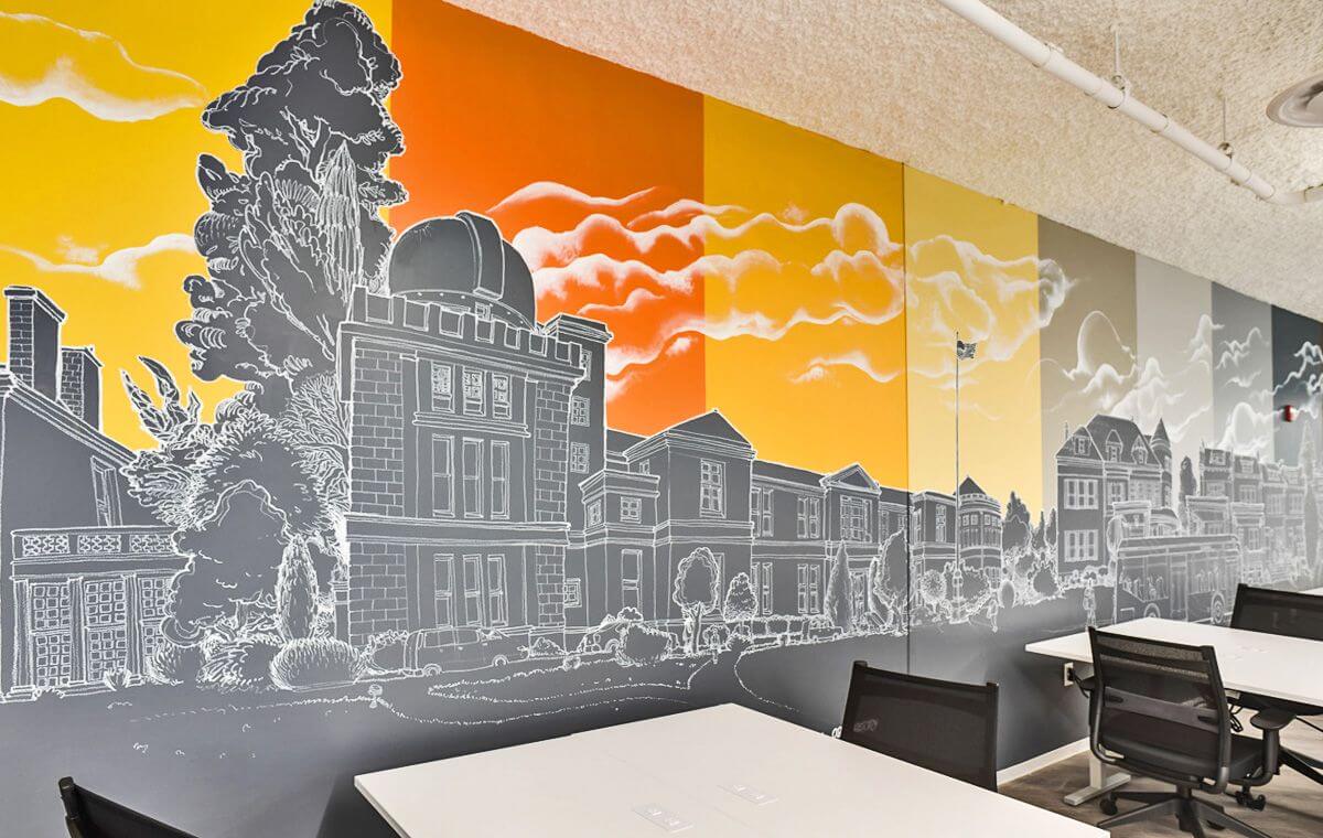 Office Wall Design - Corporate Murals - HD Wallpaper 