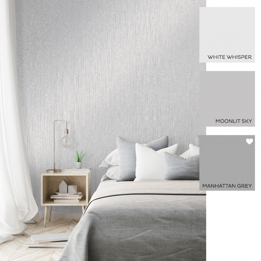 Grey And Silver Bedroom - HD Wallpaper 