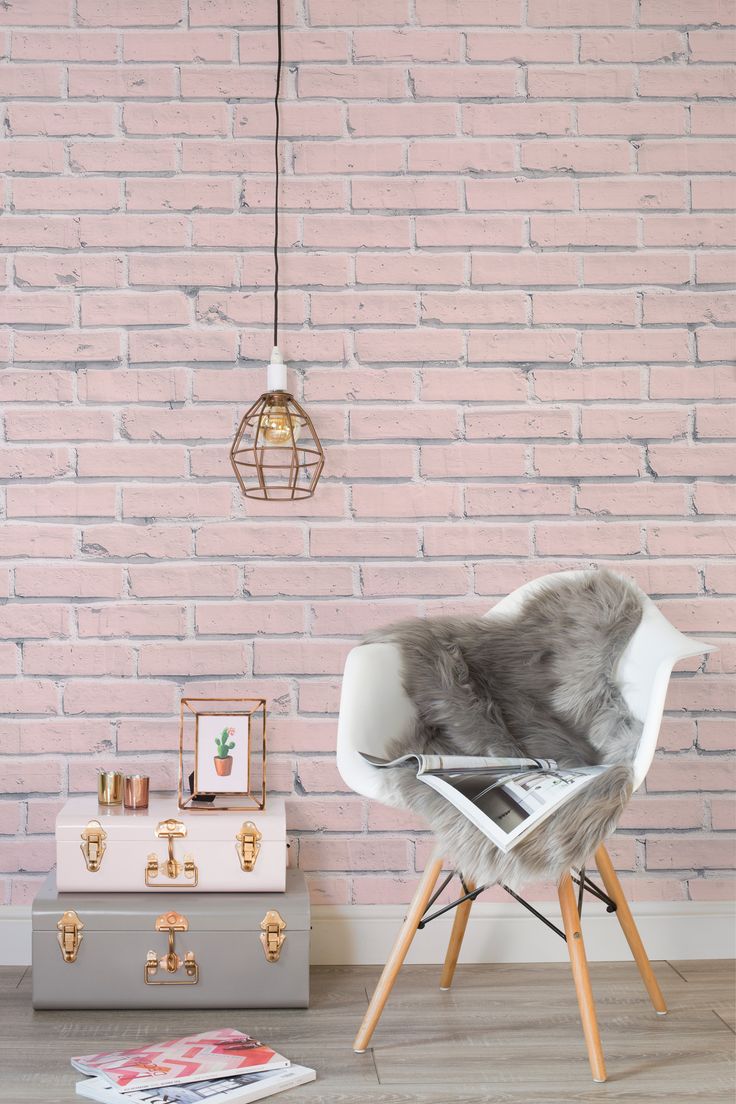 Pink And Grey Brick - HD Wallpaper 