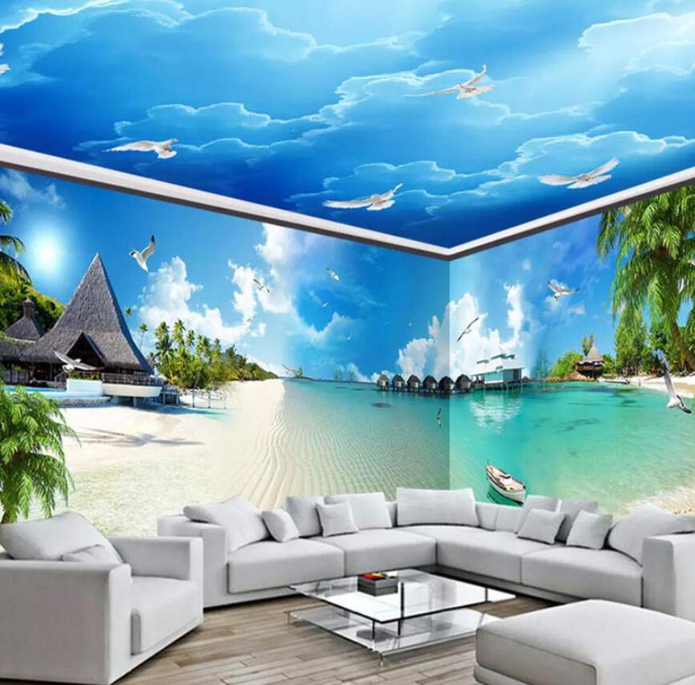 3d Wall Painting Beach - HD Wallpaper 