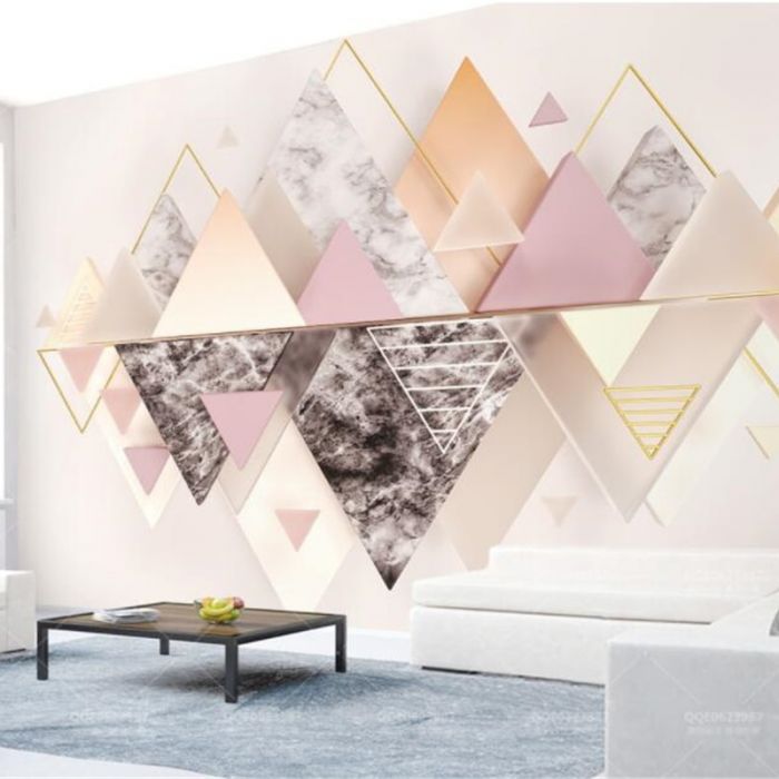 Мрамор Треугольники Обои - HD Wallpaper 