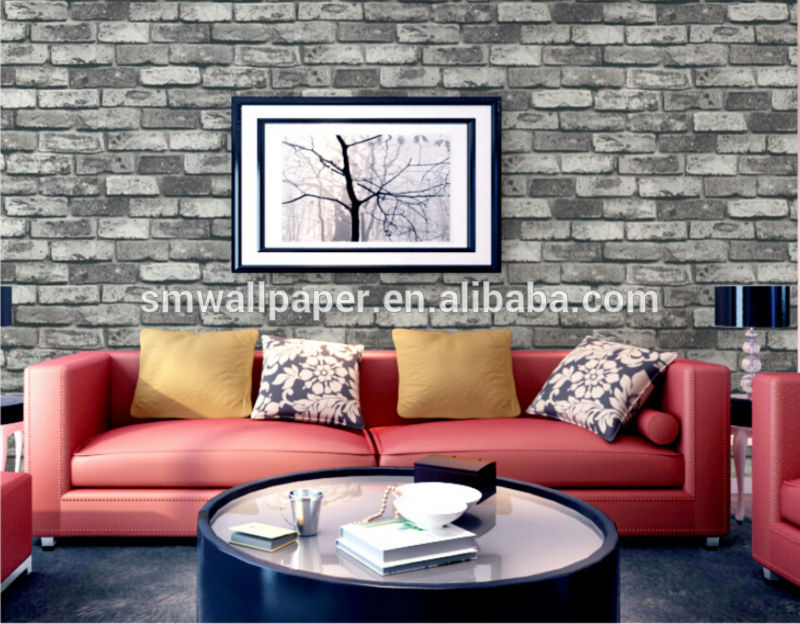 Living Room Decor Hot Wall 3d Brick Designs With Low - Harga Wallpaper Ruang Tamu - HD Wallpaper 
