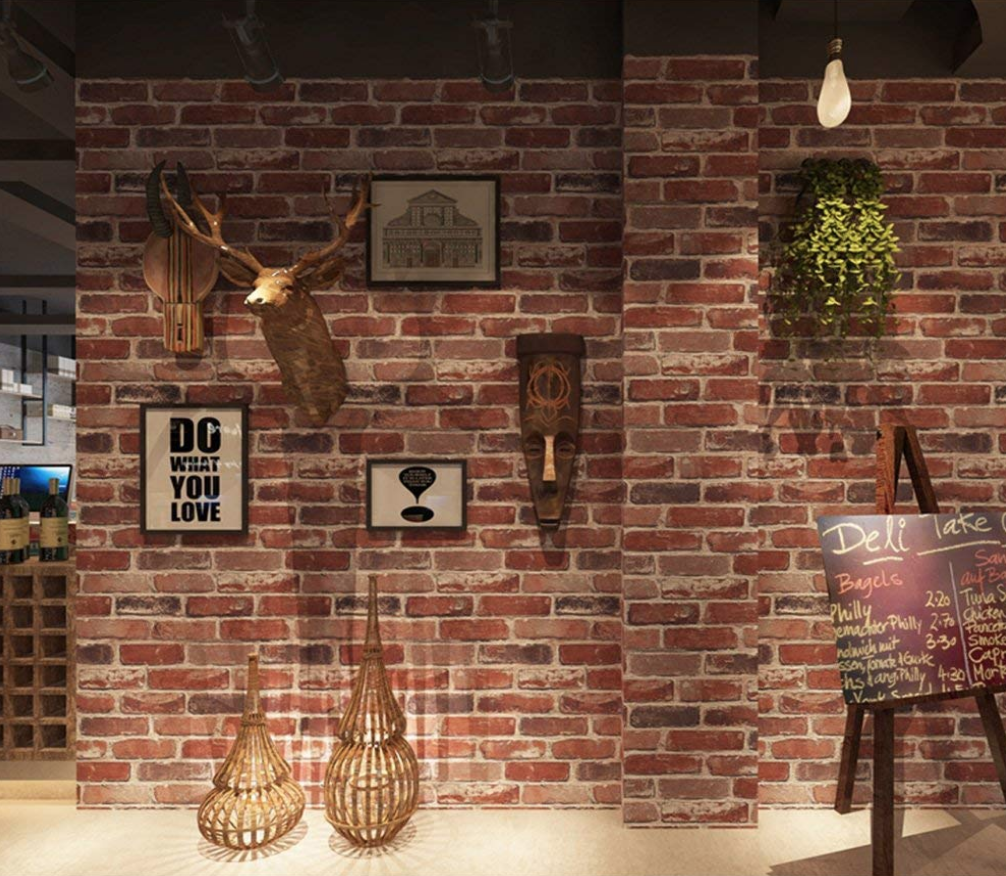 Brick Wallpaper Living Room Ideas - HD Wallpaper 