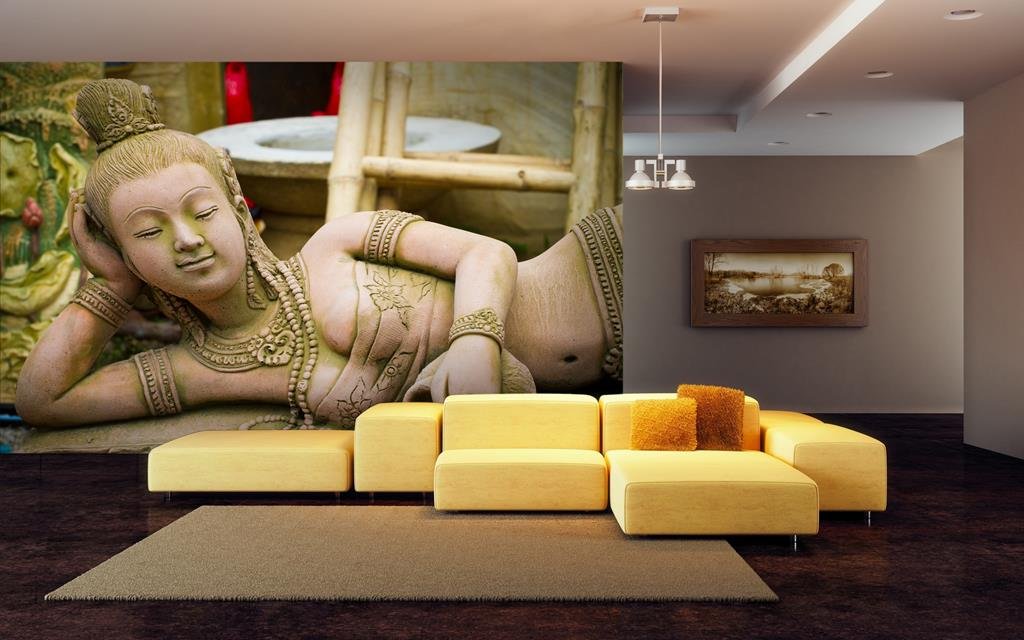 Gold Flower Design Wall - HD Wallpaper 