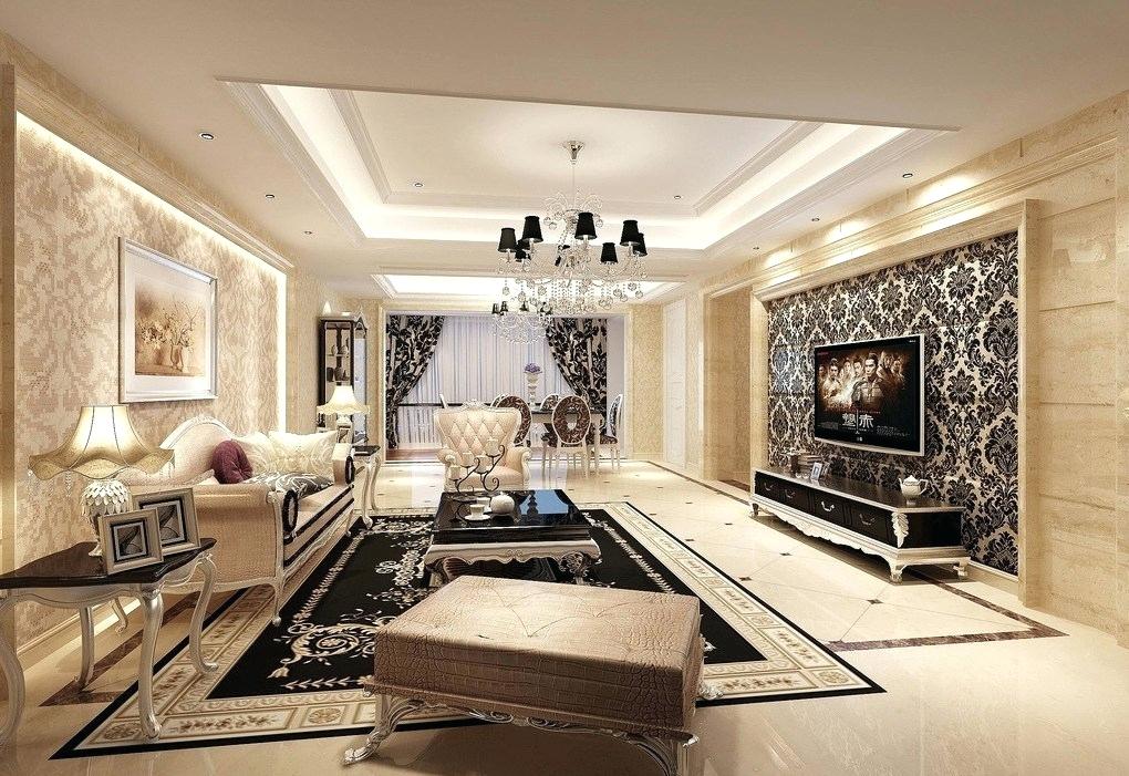 Wallpaper For Living Rooms Classic Luxury Embossed - HD Wallpaper 