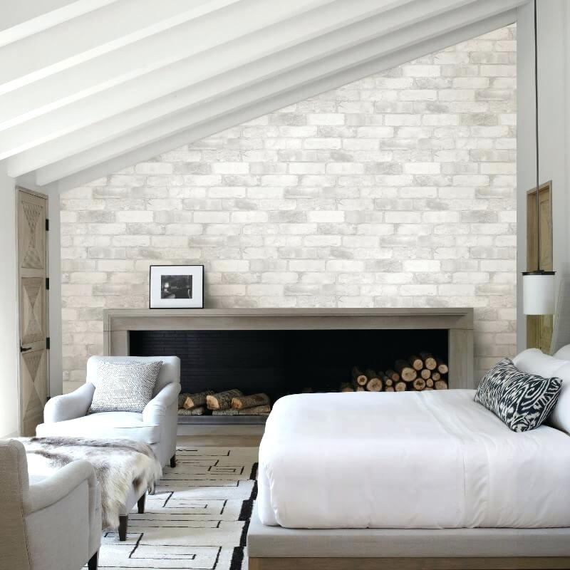 Fine Decor Reclaimed Brick White Wallpaper Fd22321 - Brick Wallpaper Room Design - HD Wallpaper 