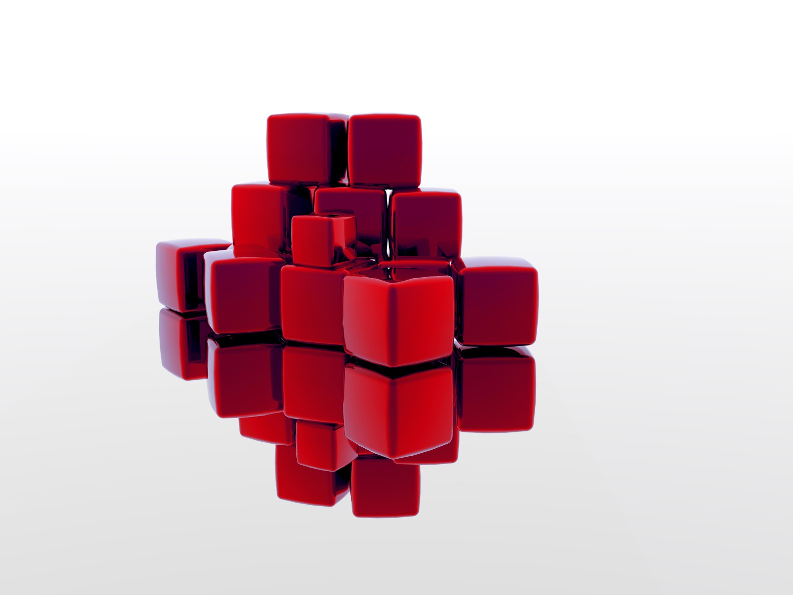 3d Red Blocks - 1600x1200 Wallpaper 