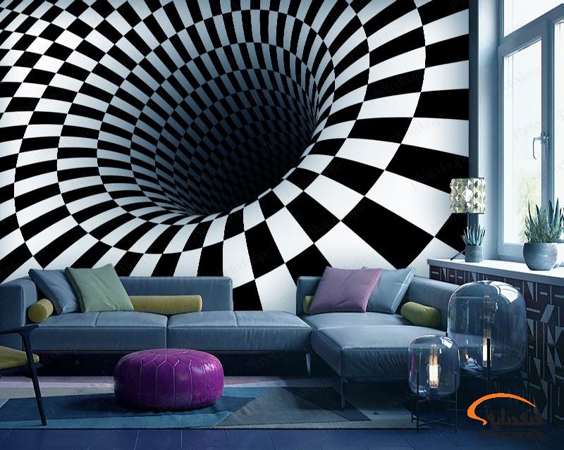 Optical Illusions Black And White Hole - HD Wallpaper 