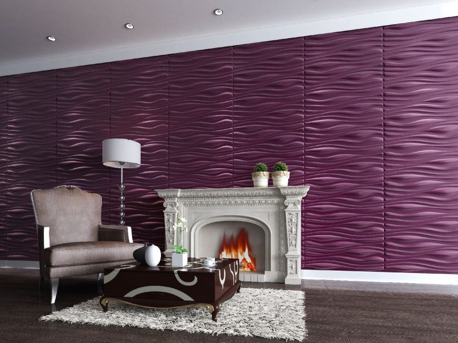 3d Modern Wall Applications Tiles & Panels India Waves - Wall Paneling 3d - HD Wallpaper 