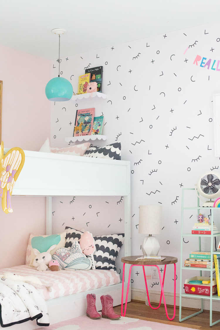 Shared Girls Room With Bunk Beds - Bedroom Bunk Beds For Girls - HD Wallpaper 