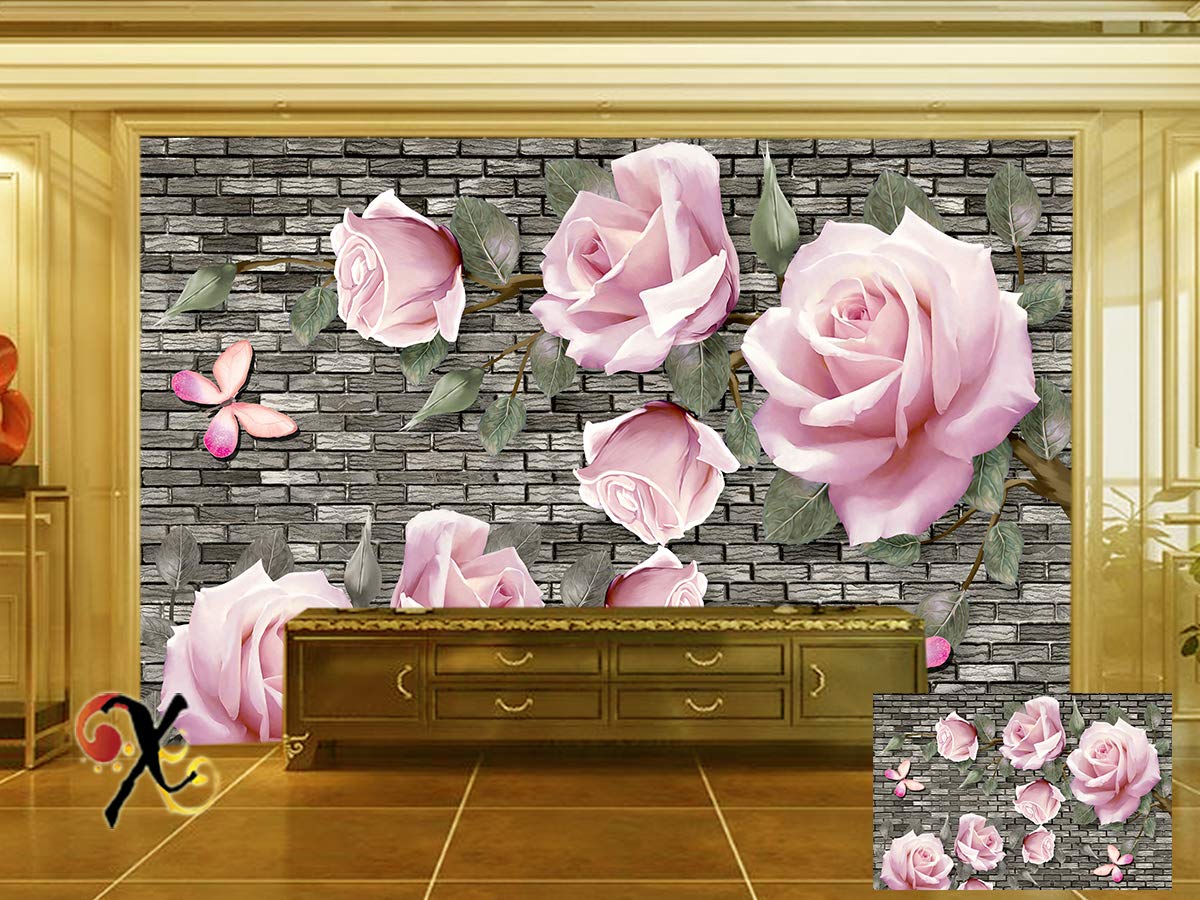 Creativo 3d Effect Hd Wallpaper Of Floral Art As Pink - Garden Roses - HD Wallpaper 