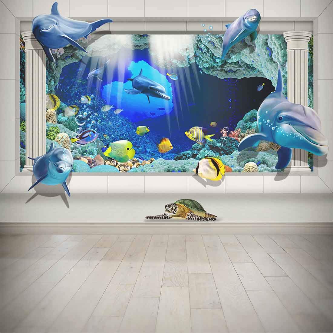 Nish 3d Wallpaper Mural - ภาพ 3 มิติ ทะเล - HD Wallpaper 