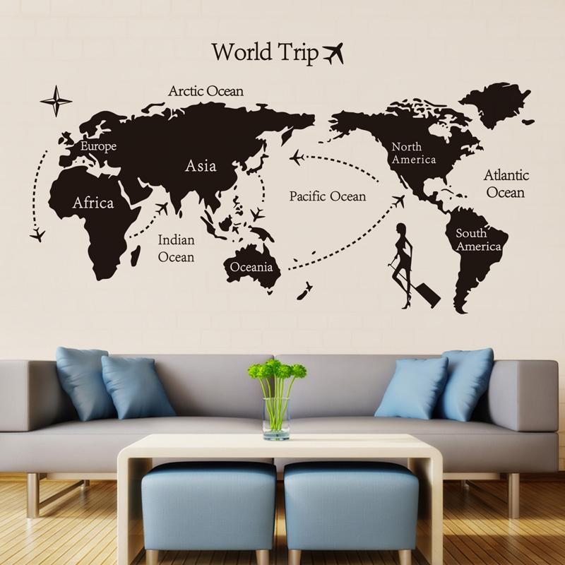 World Map Decoration - HD Wallpaper 