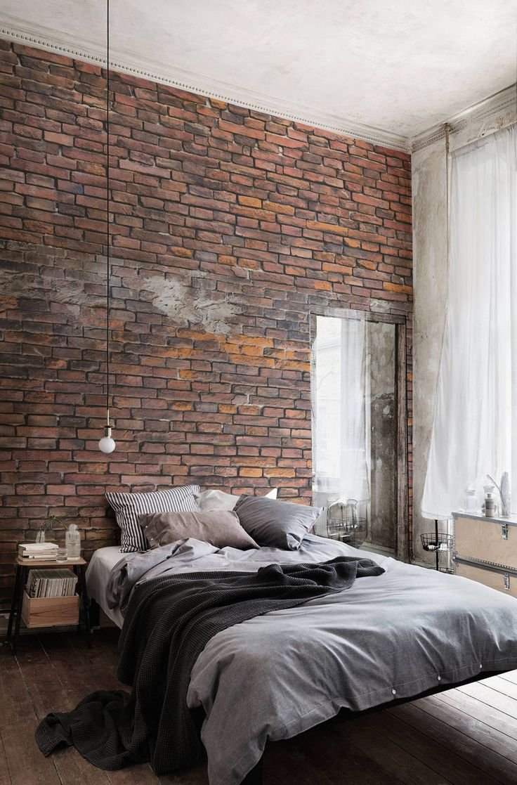 Brick Wall Bedroom - HD Wallpaper 