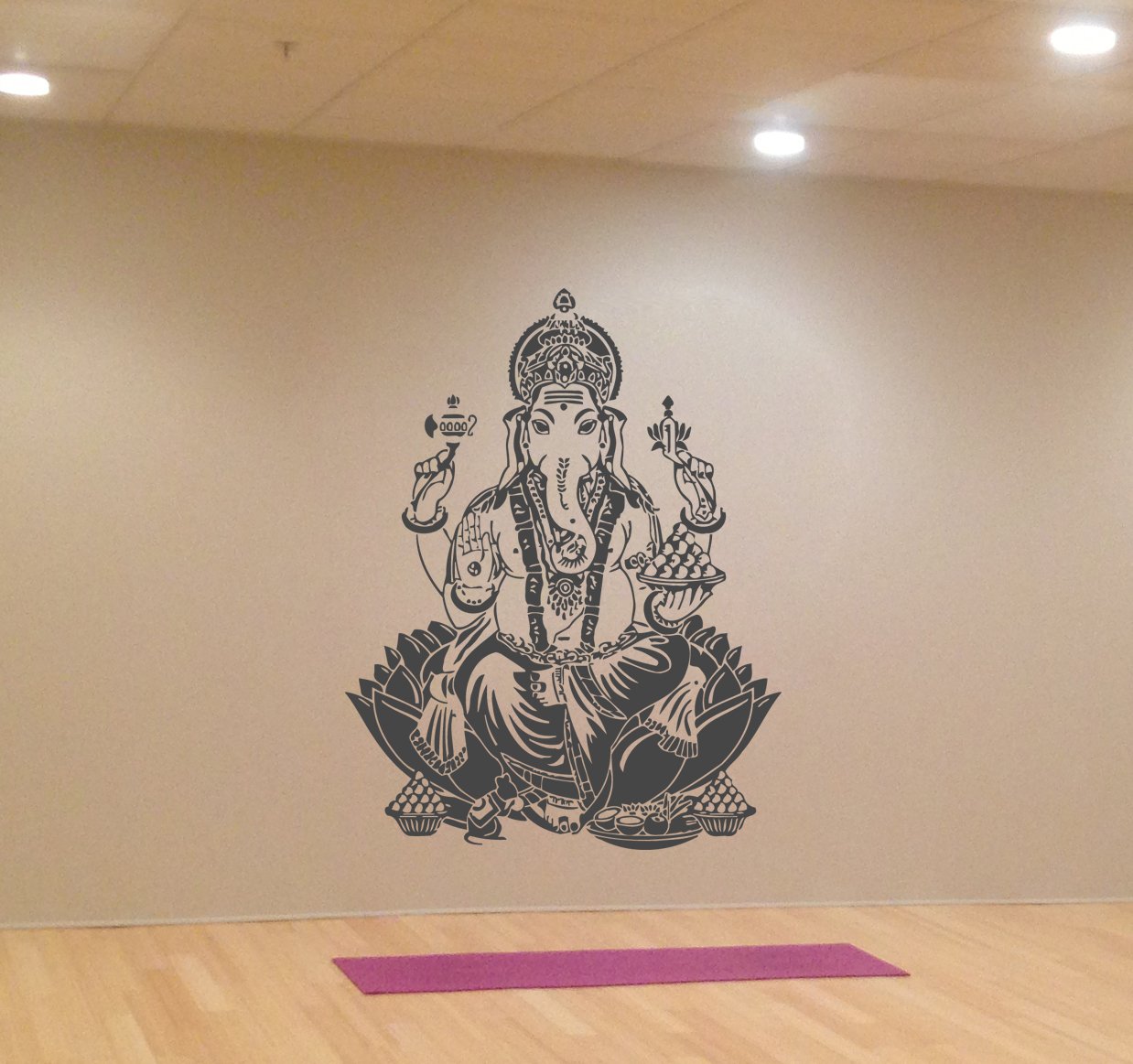 Ik417 Wall Decal Sticker Room Decor Wall Art Mural - Yoga And Indian God - HD Wallpaper 