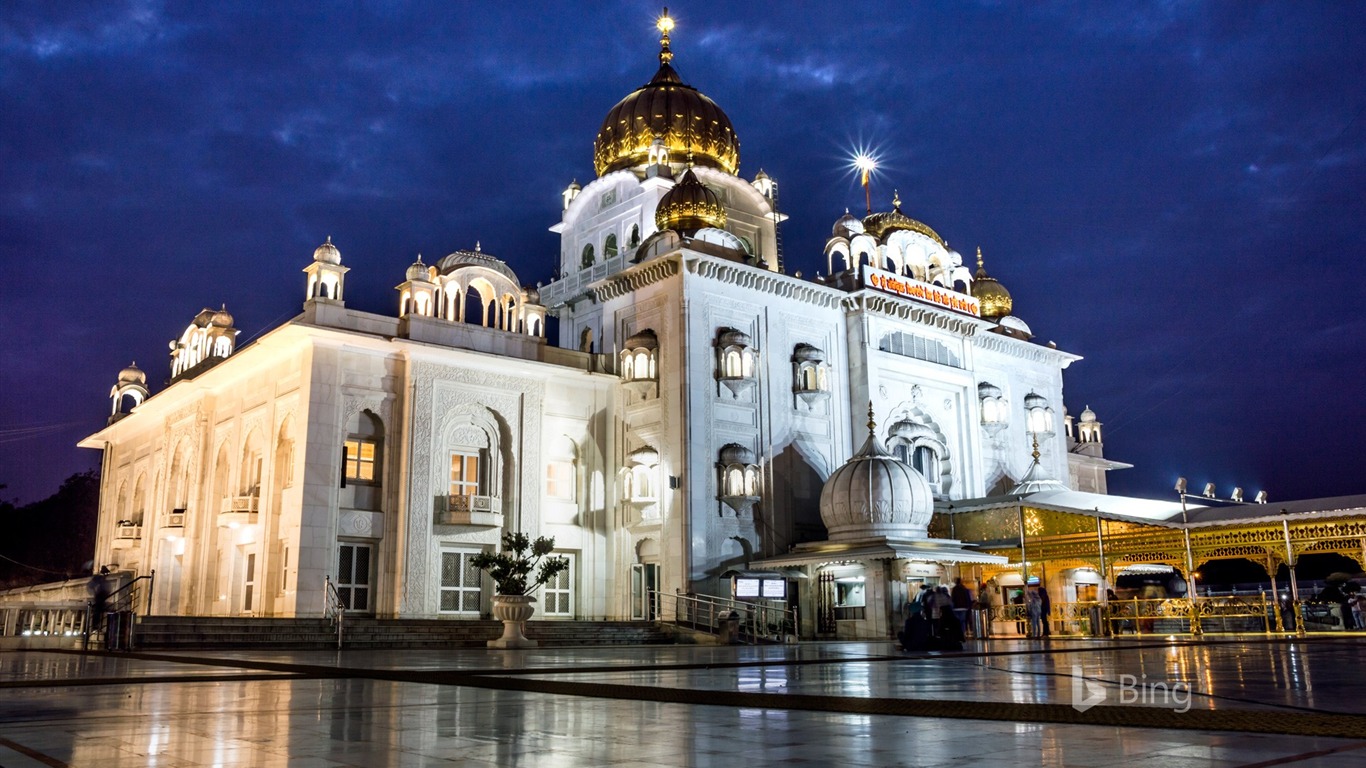 Gurudwara Bangla Sahib New Delhi 2018 Bing Wallpaper2018 - Gurdwara Wallpapers Hd - HD Wallpaper 