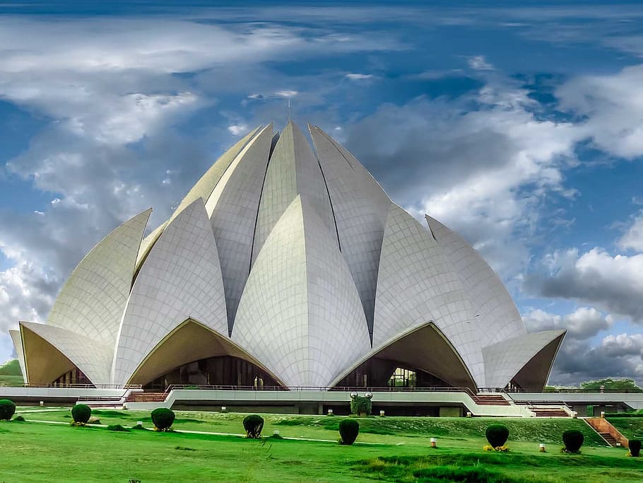 Lotus Temple, India, Architecture, Building, New Delhi, - HD Wallpaper 