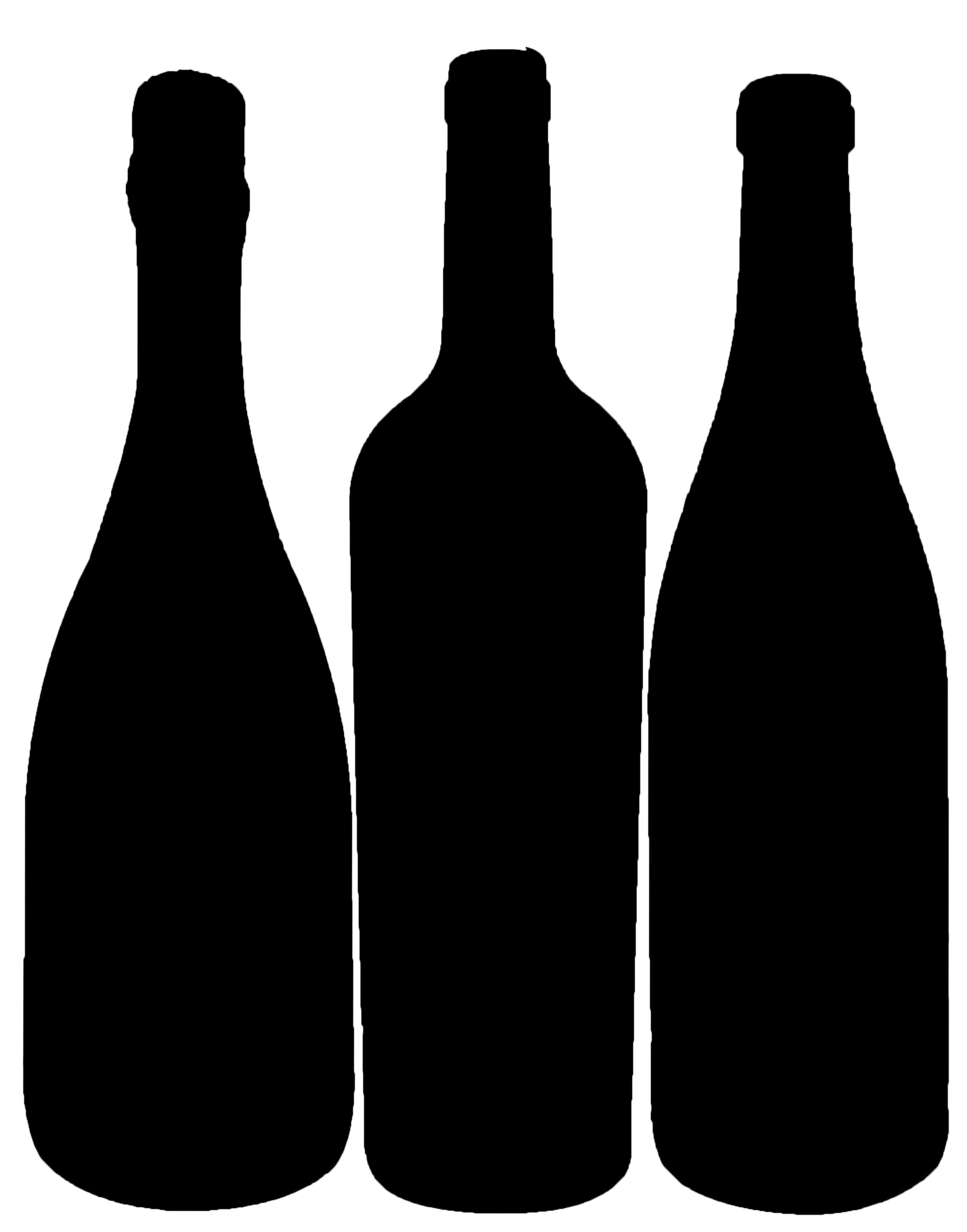 Wallpaper Wine Bottle Silhouette Clipart - Wine Bottles Silhouette Png - HD Wallpaper 