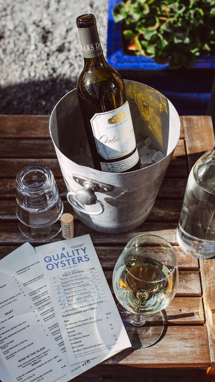 Iphone Wallpaper Wine, Bottle, Glass Cups, Bucket - Dessert Wine - HD Wallpaper 