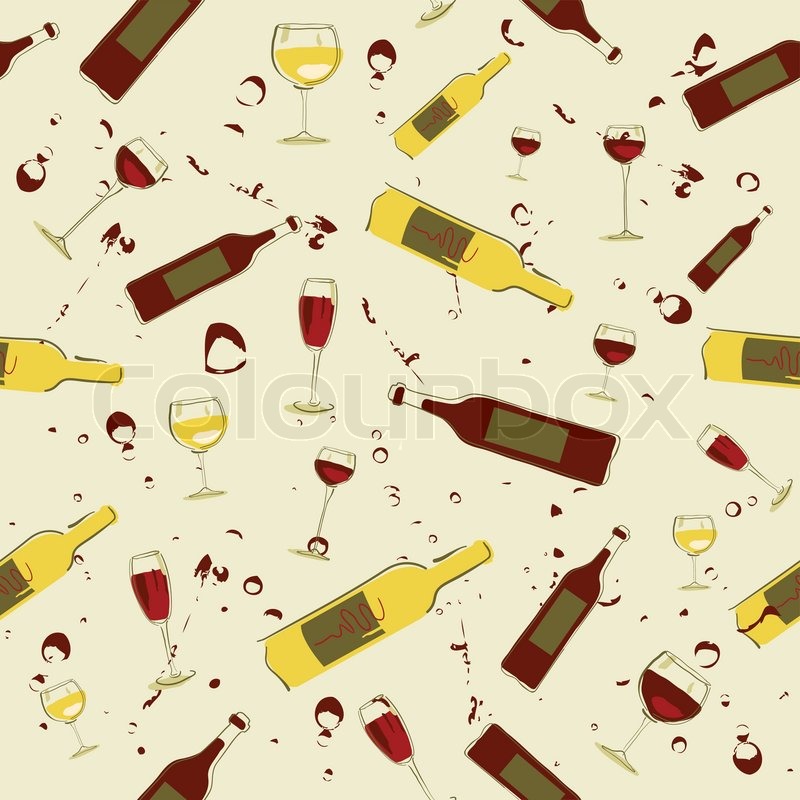Wine Bottles Background Cartoon - HD Wallpaper 