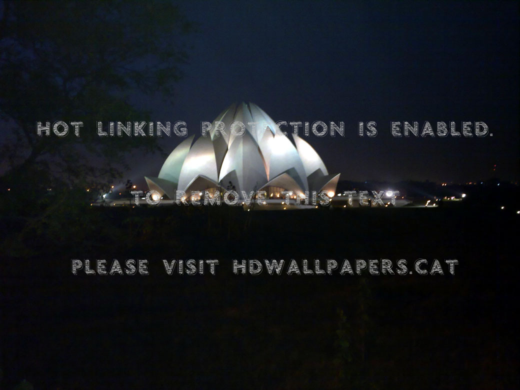 Lotus Temple At Night New Delhi India - Architecture - HD Wallpaper 