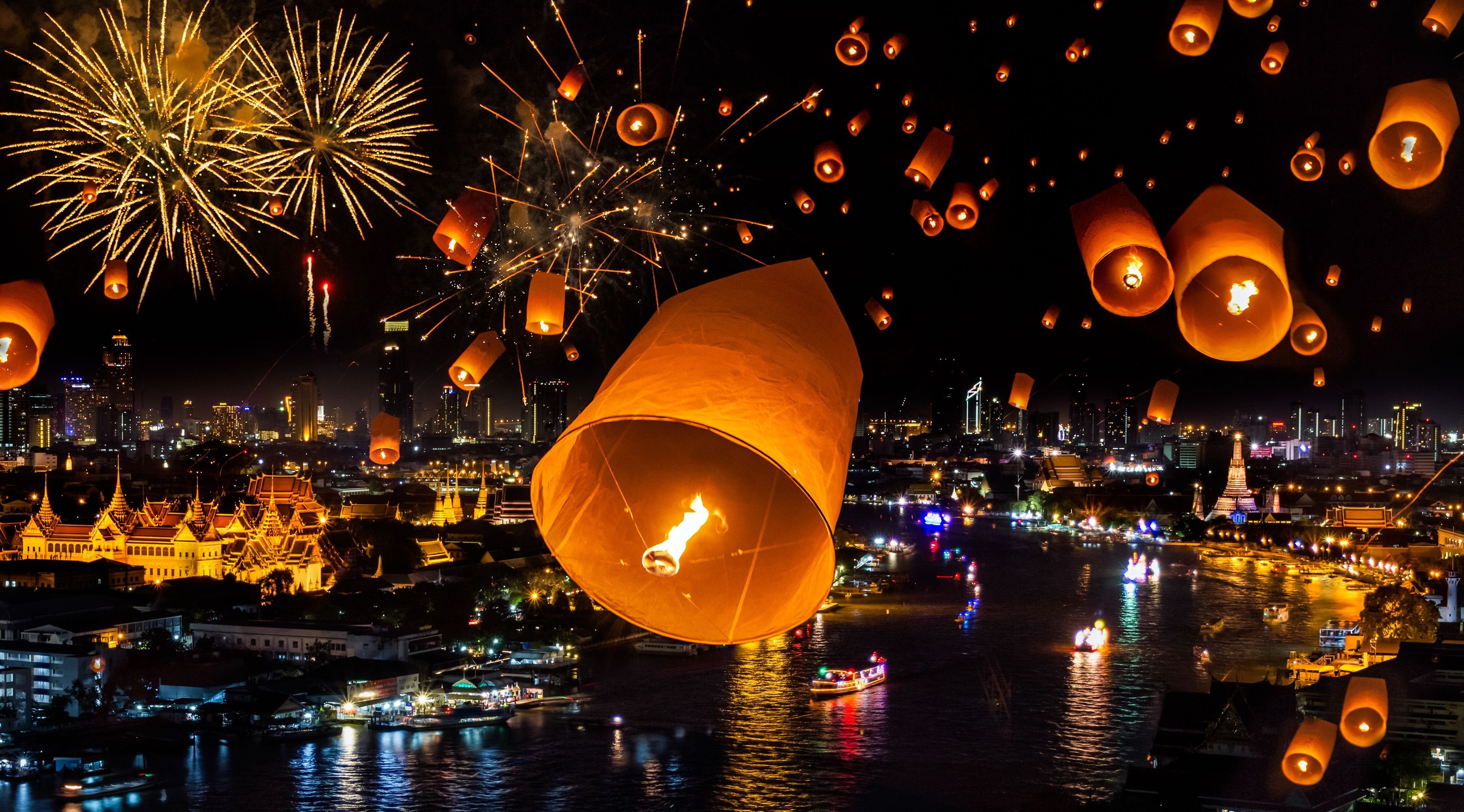 Amazing Bangkok, Backgrounds V - Festival De Las Luces Tailandia - HD Wallpaper 