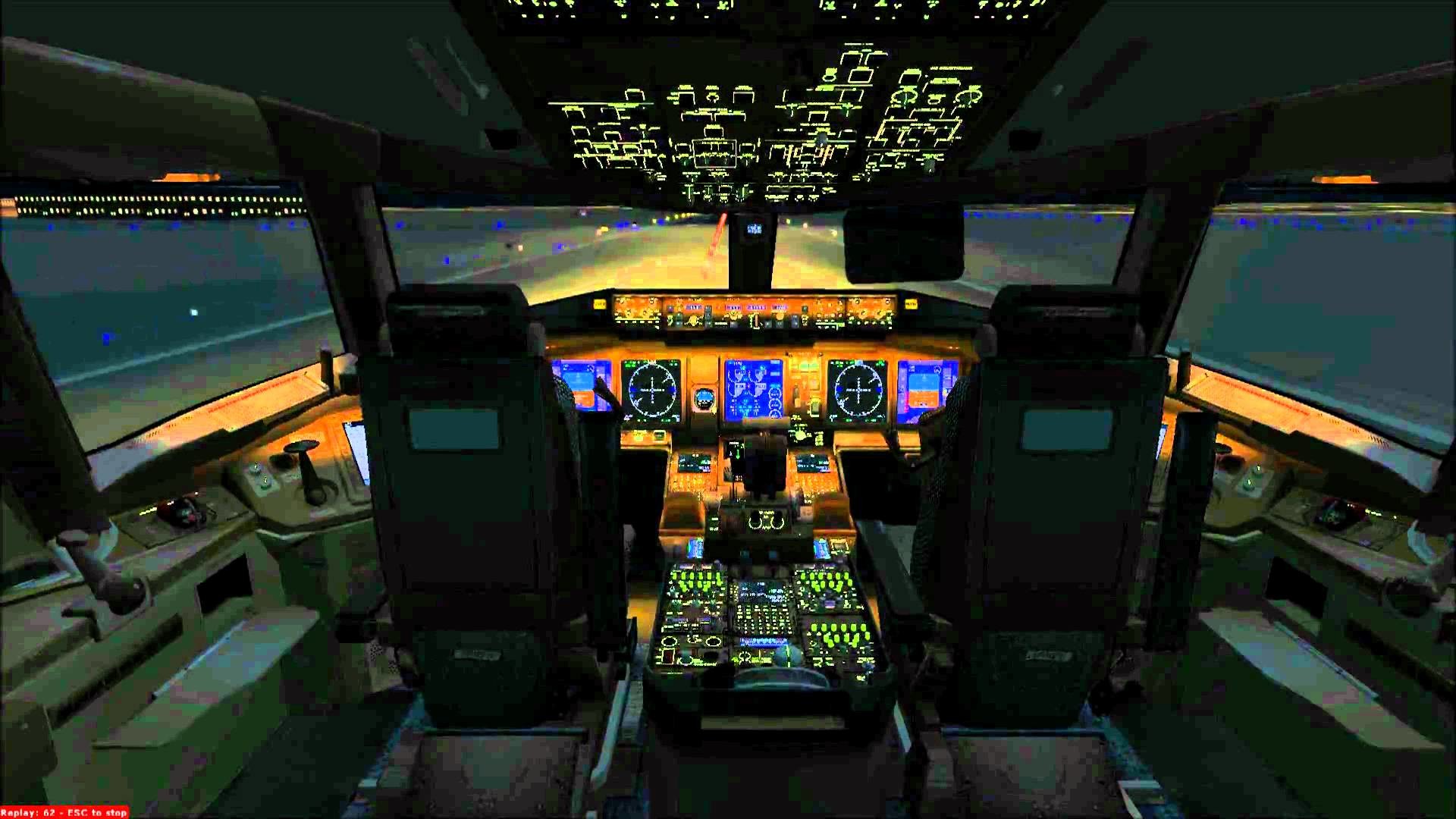 1920x1080, [hd] B777 Cockpit Landing Delhi Â - Boeing 777 Cockpit Wallpaper Hd - HD Wallpaper 