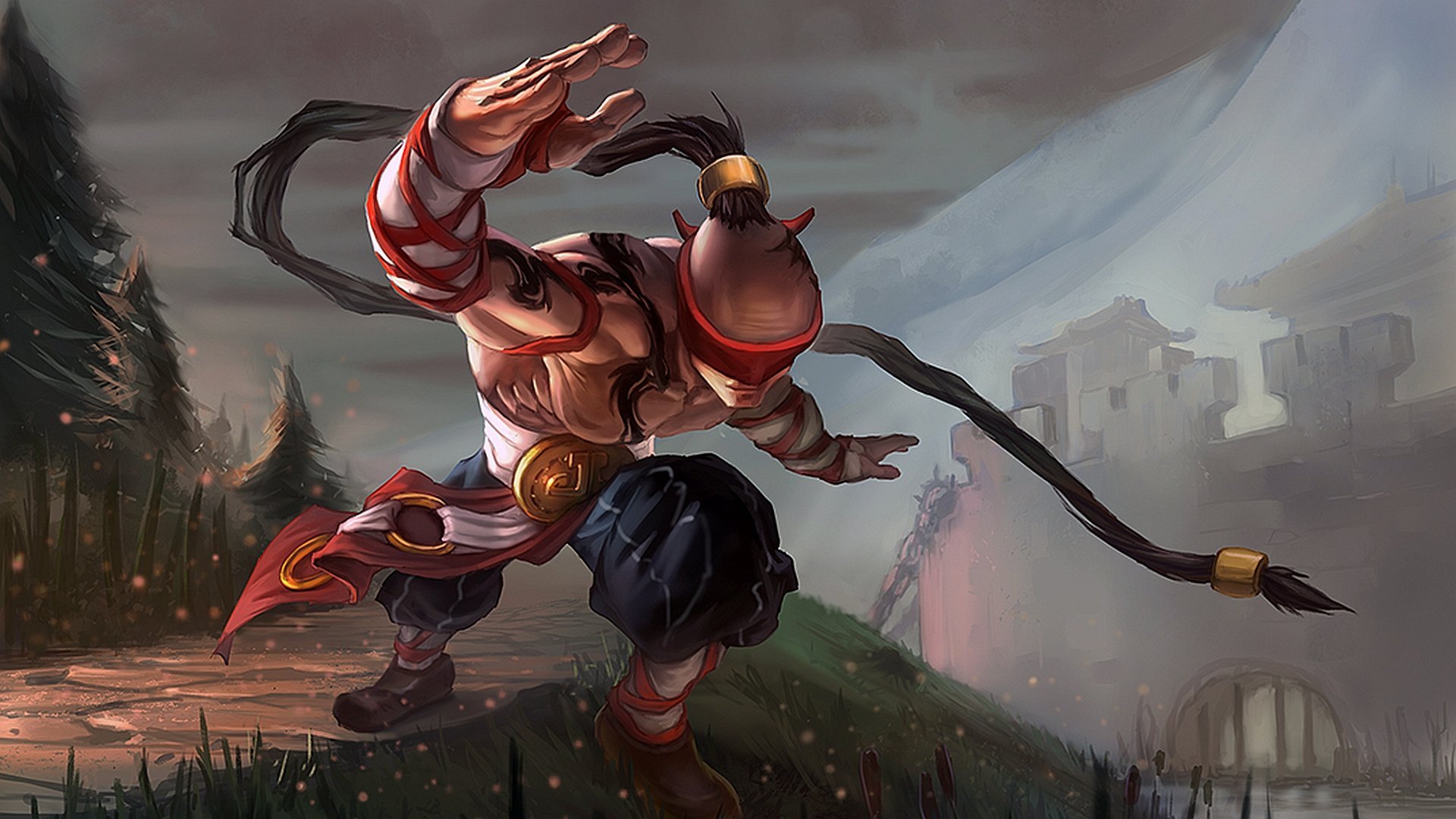 972 Background Fantasy Wallpaper - Lee Sin 4k - HD Wallpaper 