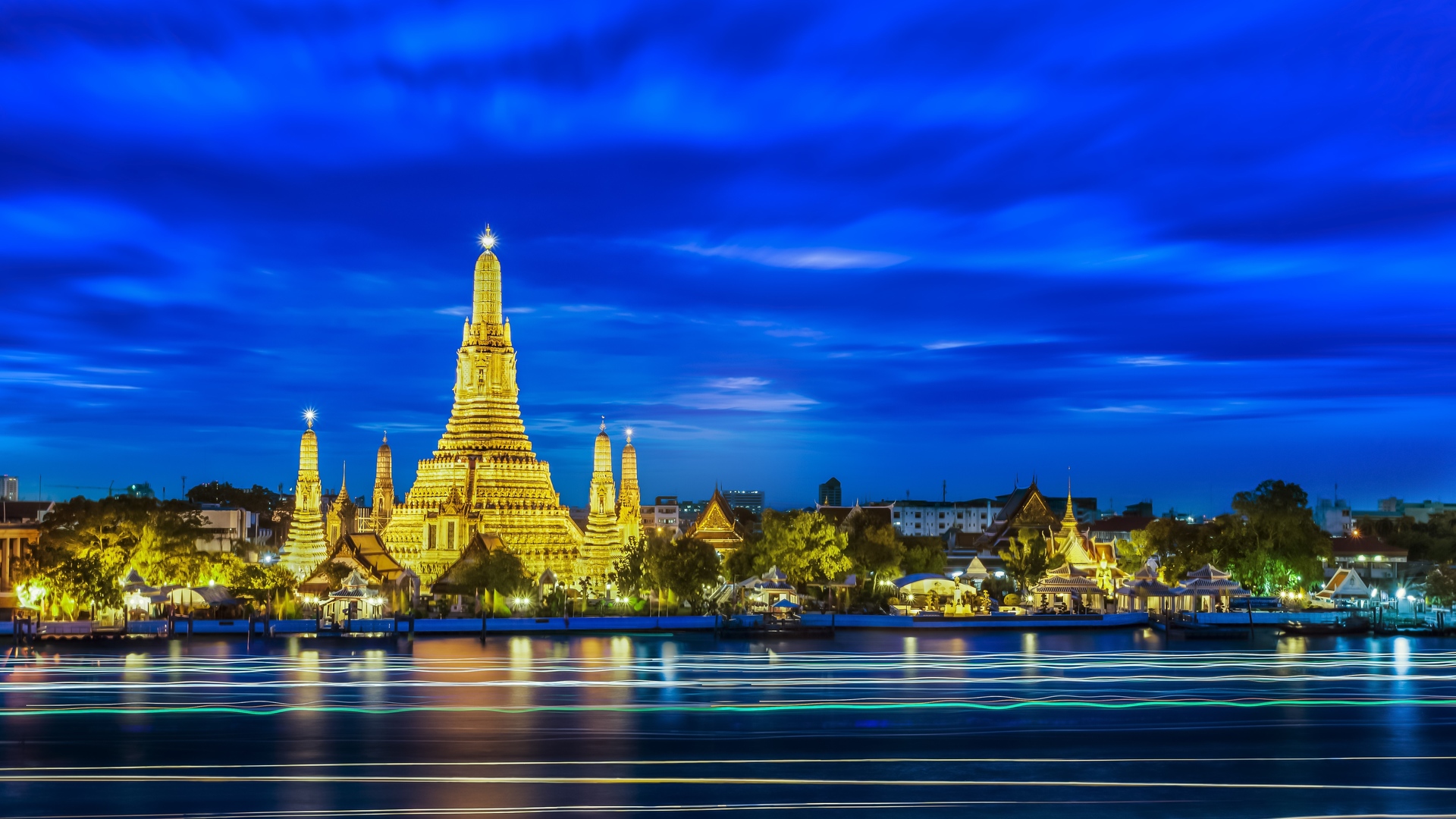 Wallpaper Wat Arun Temple Chao Phraya River Bangkok - Kuala Lumpur And Bangkok - HD Wallpaper 