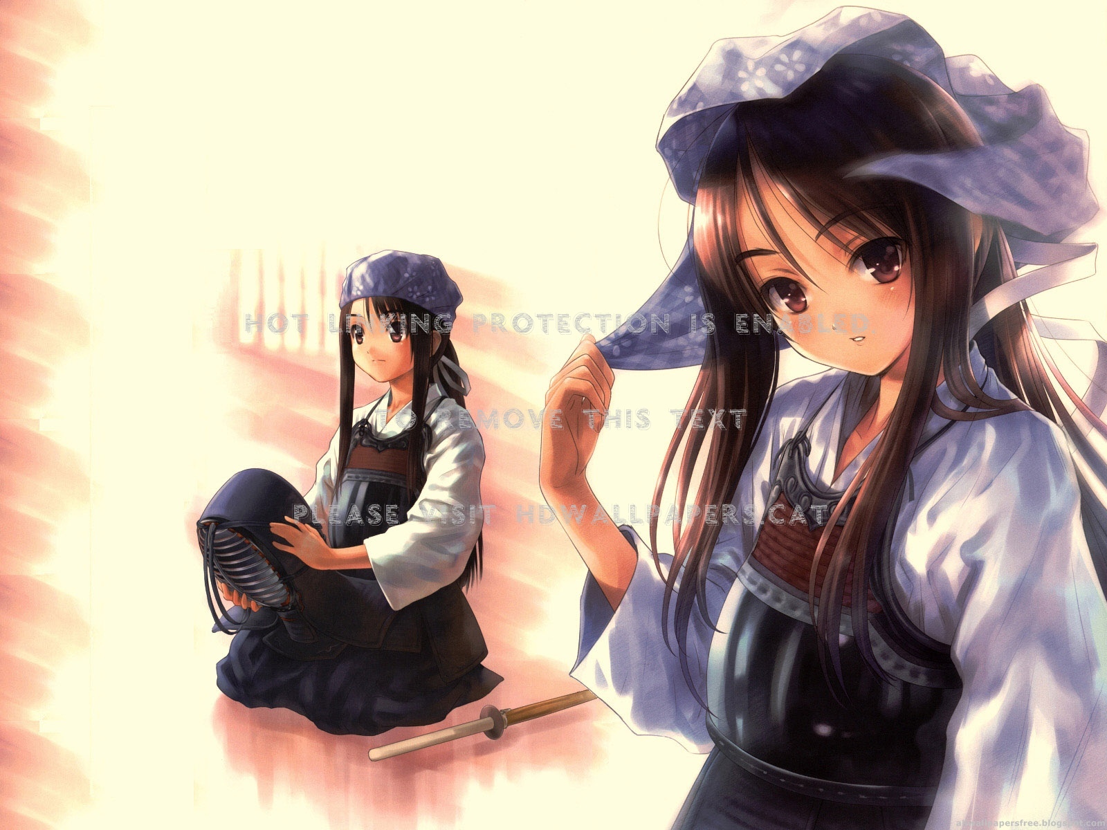 Kendo Girl Sport Anime - Kendo By Girls Anime - HD Wallpaper 