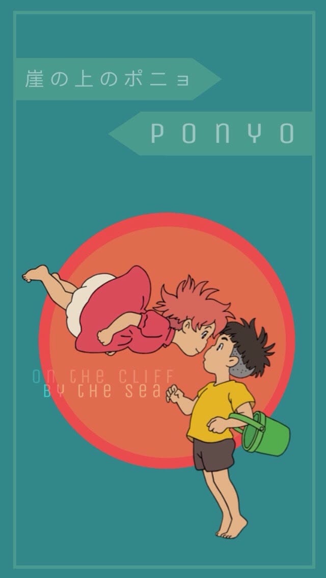 Anime, Wallpaper, And Ponyo Image - Ponyo And Sosuke - HD Wallpaper 