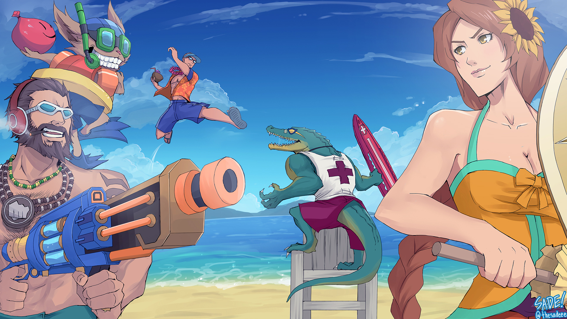 Renekton Pool Party - HD Wallpaper 