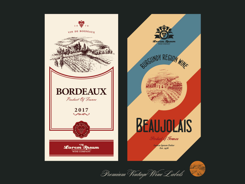 French Wine Logo Design - HD Wallpaper 