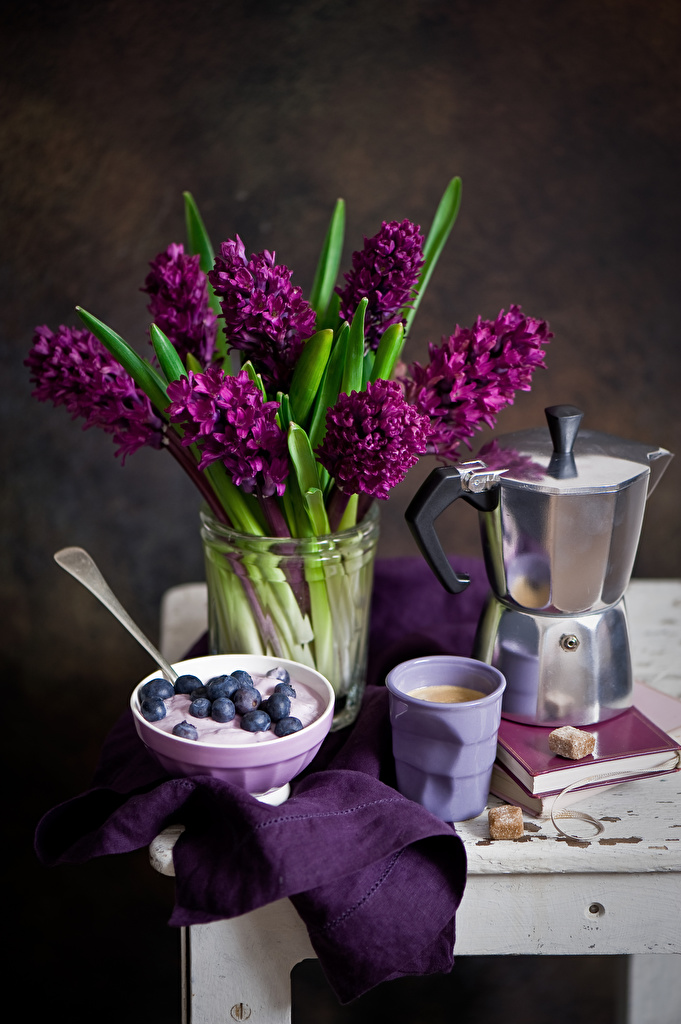 Обои Кофе И Цветы - HD Wallpaper 