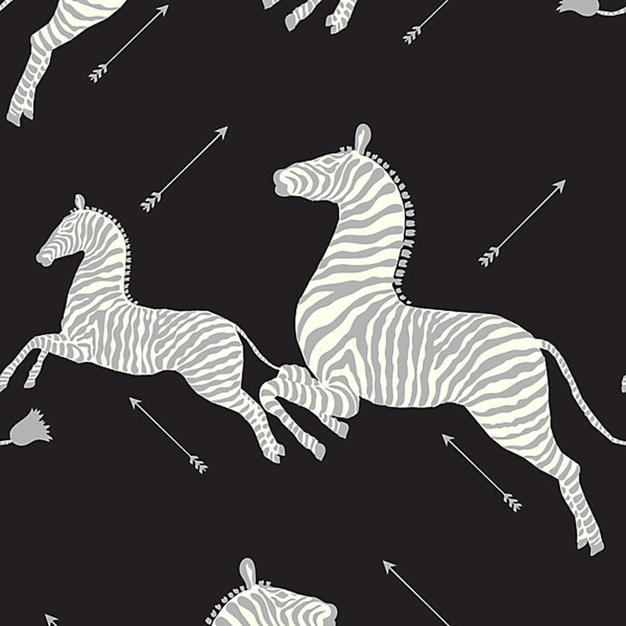 Scalamandre Black Zebras - HD Wallpaper 
