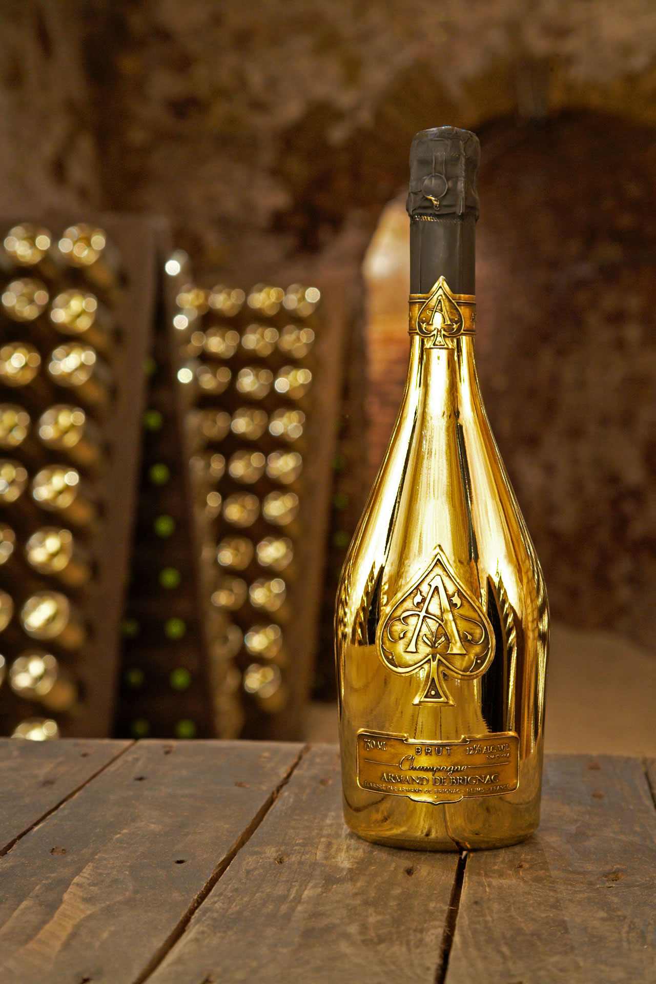 Bottle Gold Religion Wine Alcohol Champagne Drink Old - Armand De Brignac Brut Gold - HD Wallpaper 
