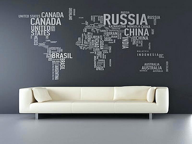 Home Stylish World Map Wallpaper For Walls India - HD Wallpaper 
