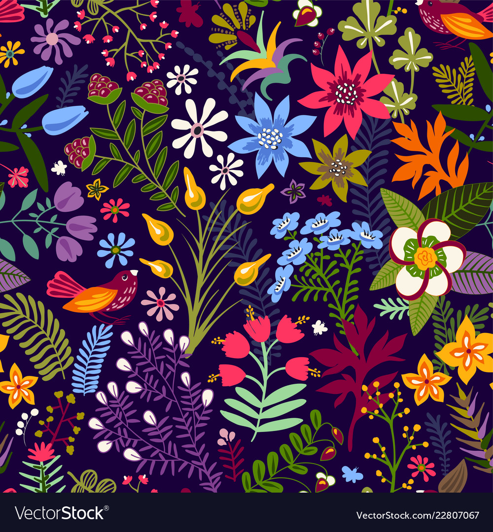 Pattern Colorful Flower Designs - HD Wallpaper 