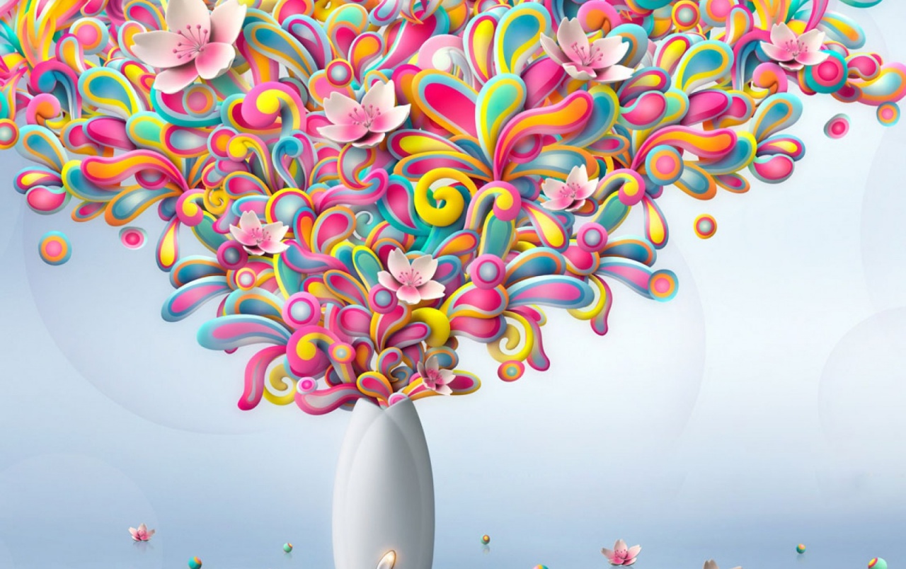 Colorful Flowers Explosion Wallpapers - Fondo De Pantalla Flores De Colores - HD Wallpaper 