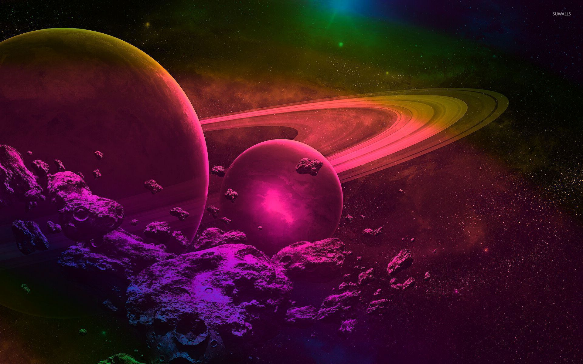Pink And Purple Space - HD Wallpaper 