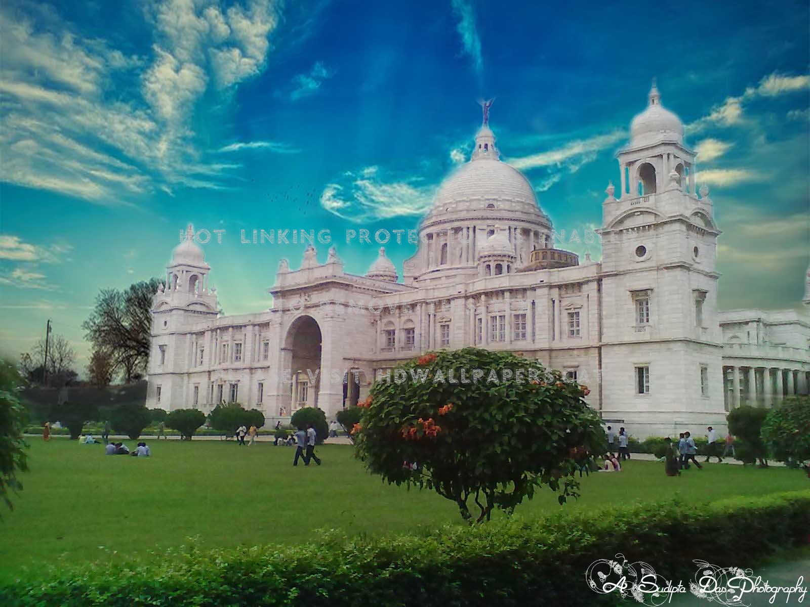 Victoria Memorial Hall Kolkata Landscape - Palace - HD Wallpaper 