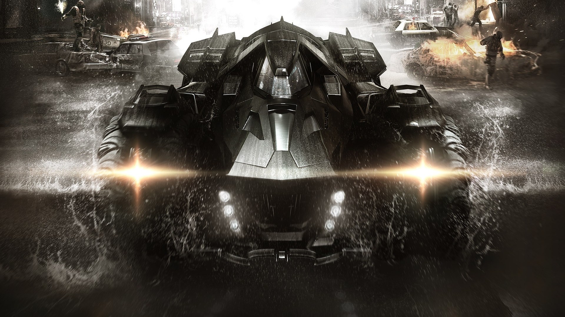 Batman Arkham Knight Wallpaper Batmobile - HD Wallpaper 