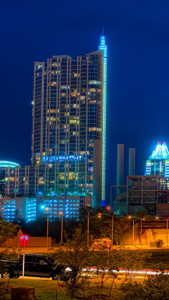 Wallpaper Austin, Texas, Skyscrapers, Buildings, Night - Wallpaper - HD Wallpaper 