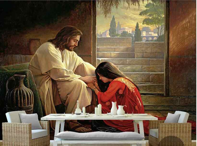 3d Room Wallpaper High End Custom Mural Non Woven 3 - Jesus And Young People - HD Wallpaper 