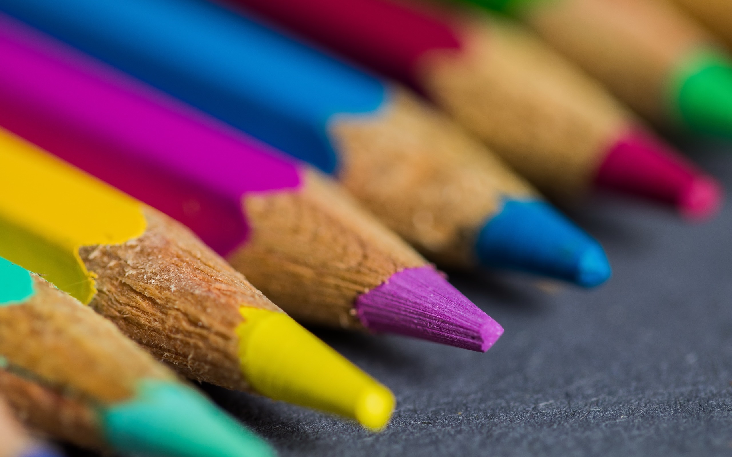 Wallpaper Rainbow Color Pencils - Lapices De Colores Hd - HD Wallpaper 