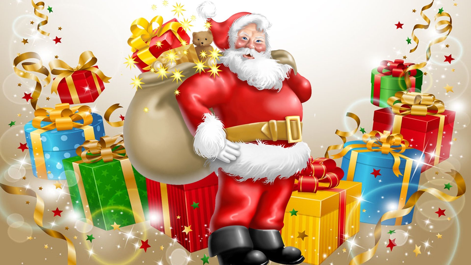 Santa Claus Hd 3d Wallpapers 1080p - HD Wallpaper 