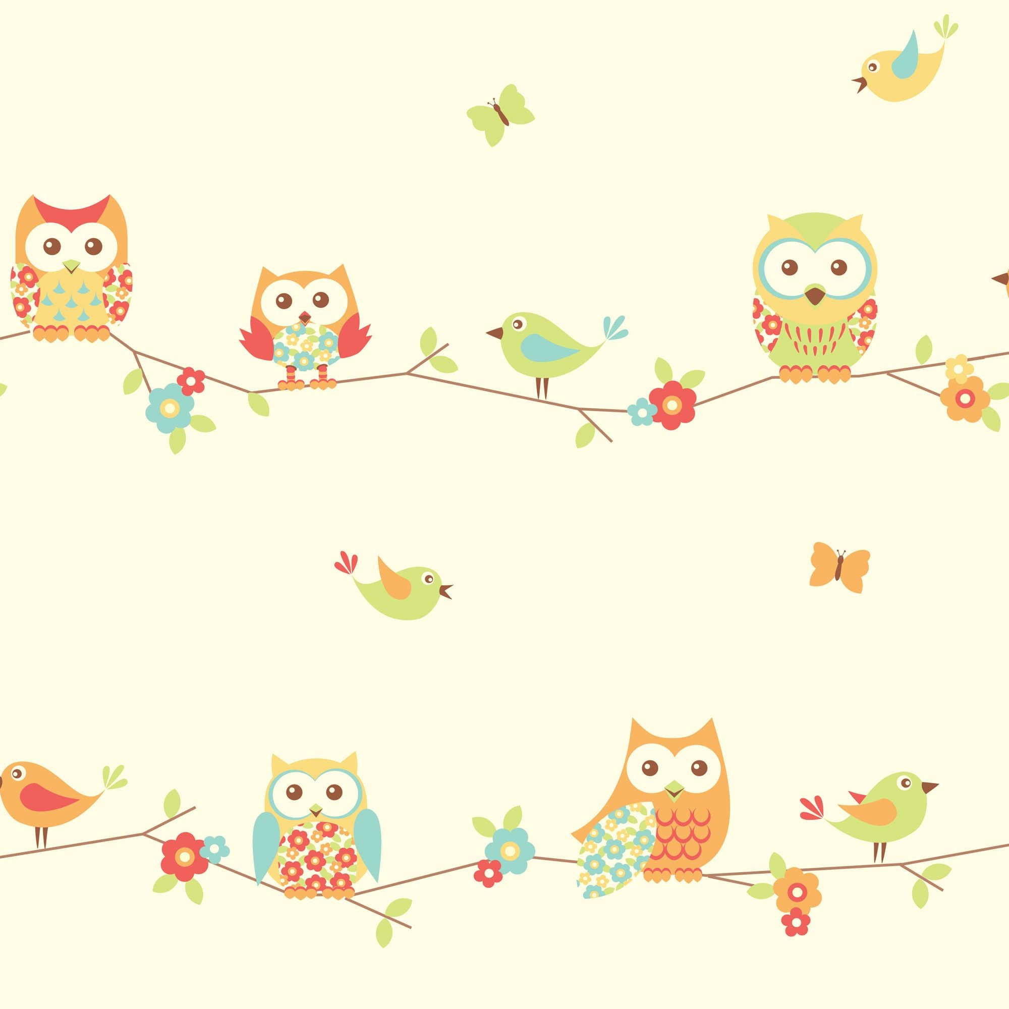 Nursery Wallpaper - Owl Wallpaper For Kids - HD Wallpaper 