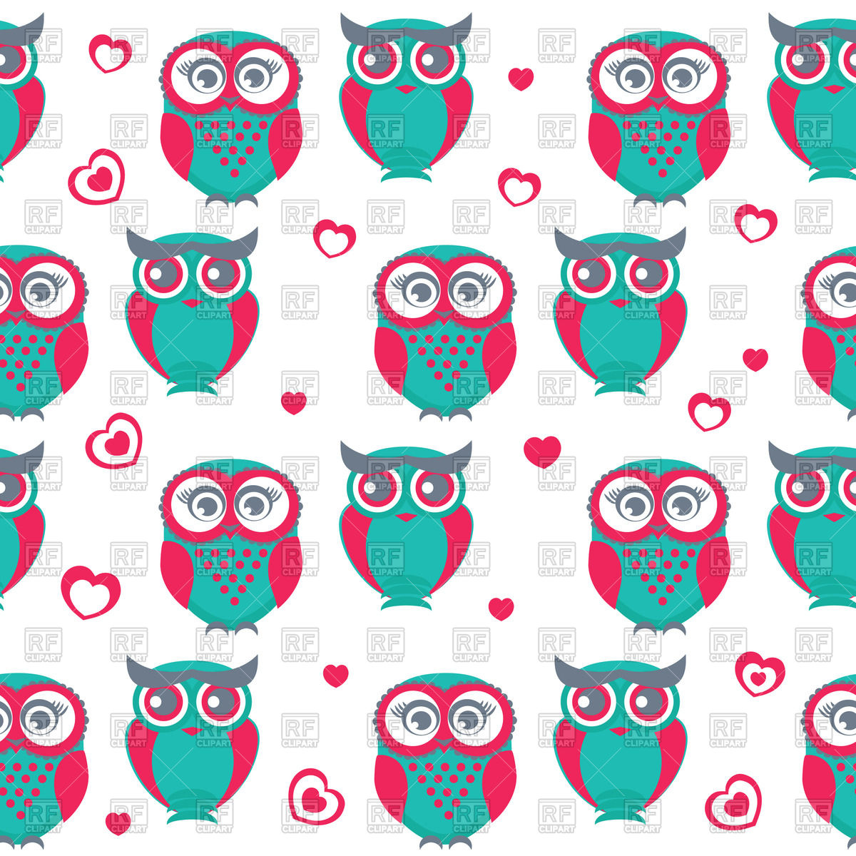 Cute Cartoon Owls - Owl Seamless Pattern - 1200x1200 Wallpaper 